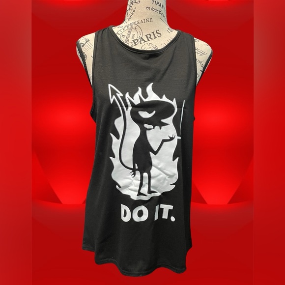 Cartoon Devil Tank Top - Picture 1 of 4